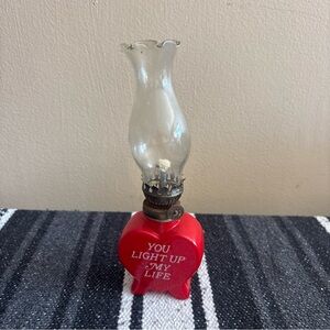 Red Heart-Shaped Decorative Lamp